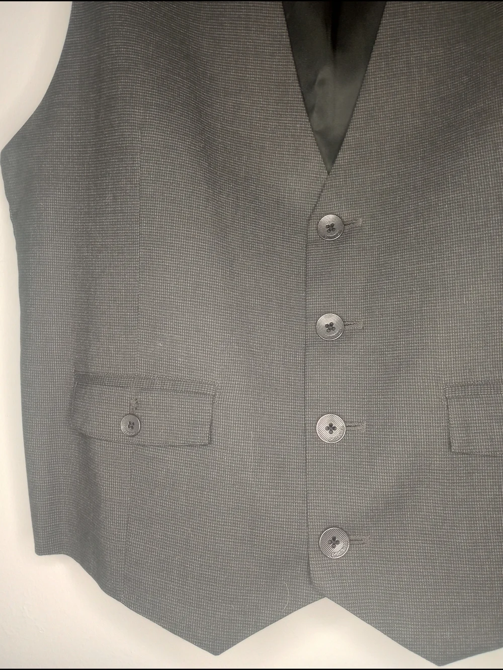 Calvin Klein Men's Charcoal Gray Dress Vest